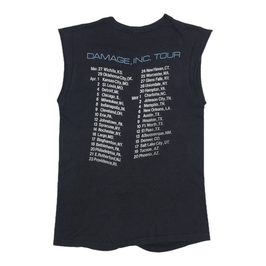 1986 Metallica Master Of Puppets Damage Inc Tour Shirt Back