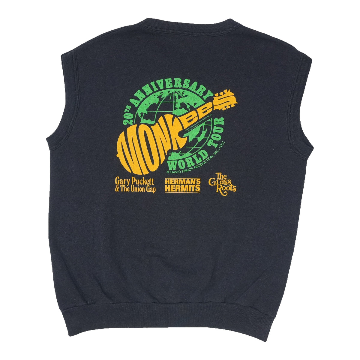 1986 Monkees 20th Anniversary World Tour Sleeveless Sweatshirt