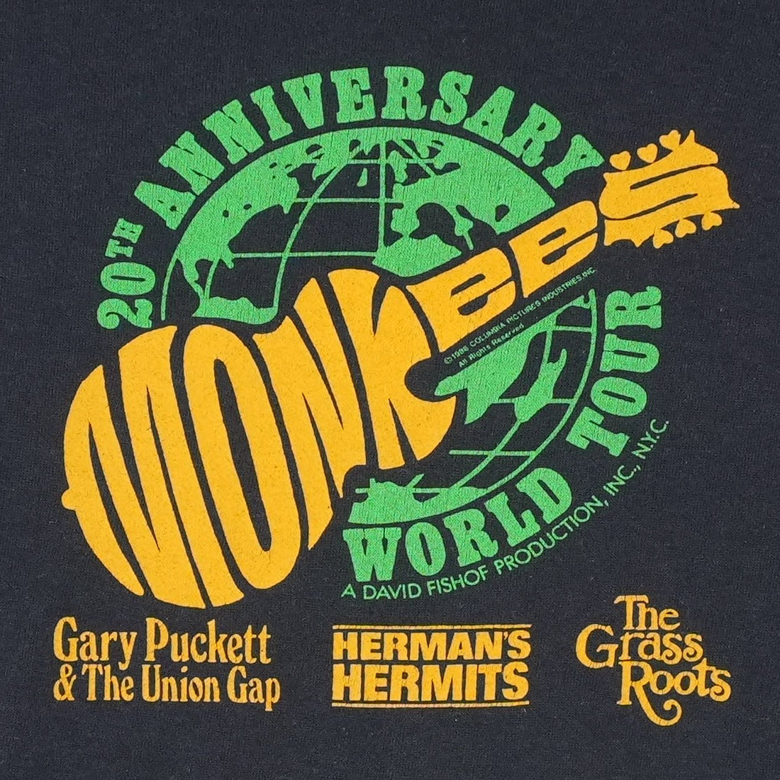 1986 Monkees 20th Anniversary World Tour Sleeveless Sweatshirt