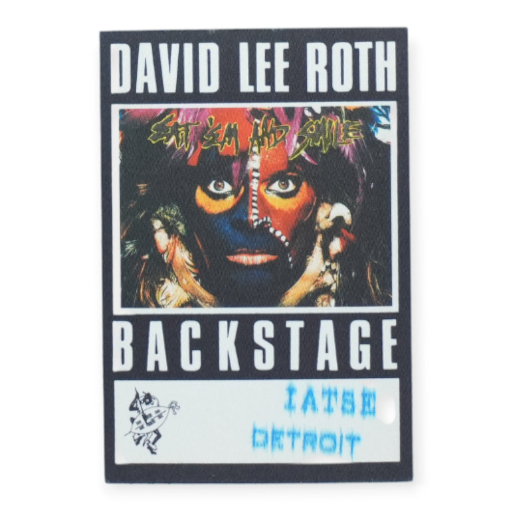 1986 David Lee Roth Eat 'Em and Smile Tour Backstage Pass (Black)