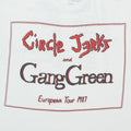 1987 Circle Jerks And Gang Green European Tour Shirt