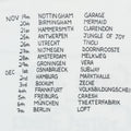 1987 Circle Jerks And Gang Green European Tour Shirt
