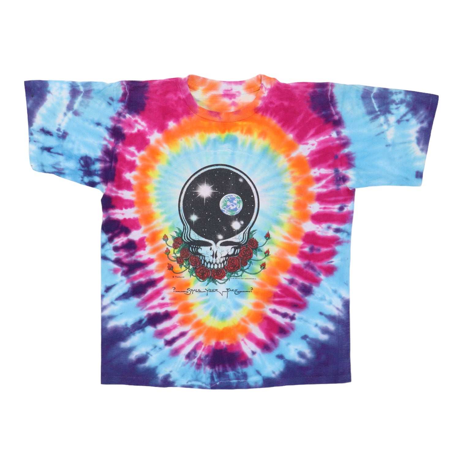 1987 Grateful Dead Space Your Face Tie Dye Shirt | Authentic