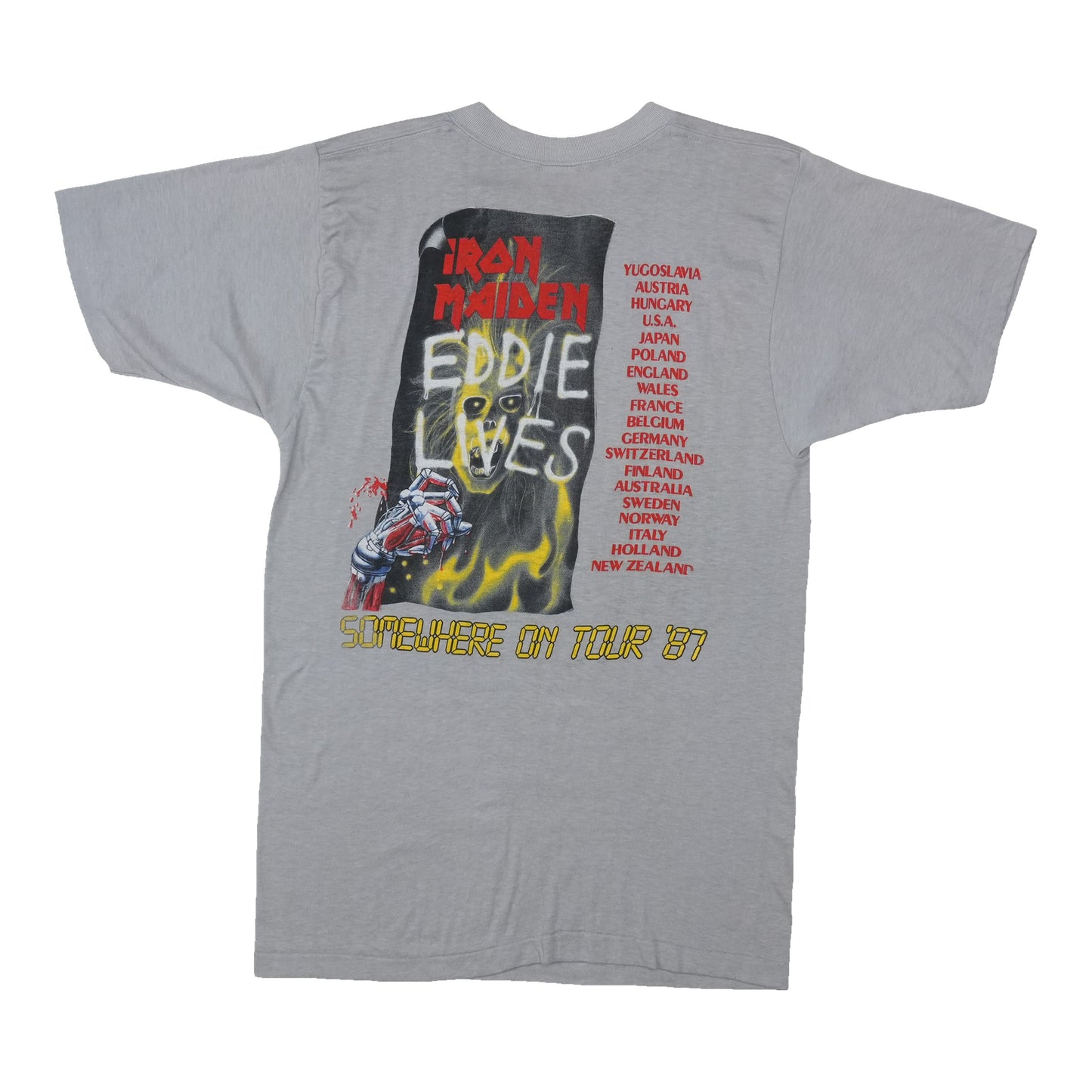 1987 Iron Maiden Somewhere On Tour Shirt