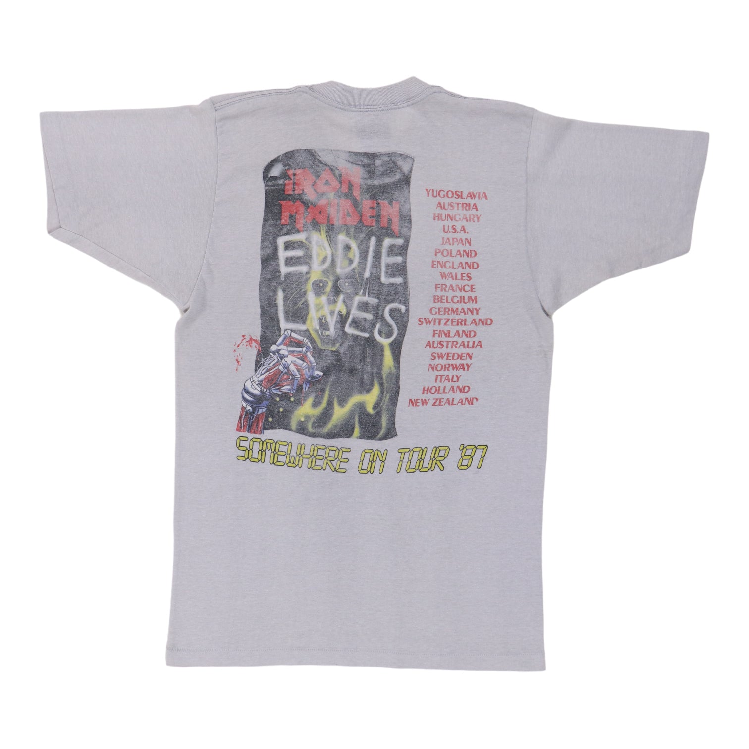1987 Iron Maiden Somewhere On Tour Shirt | Authentic Vintage Tee