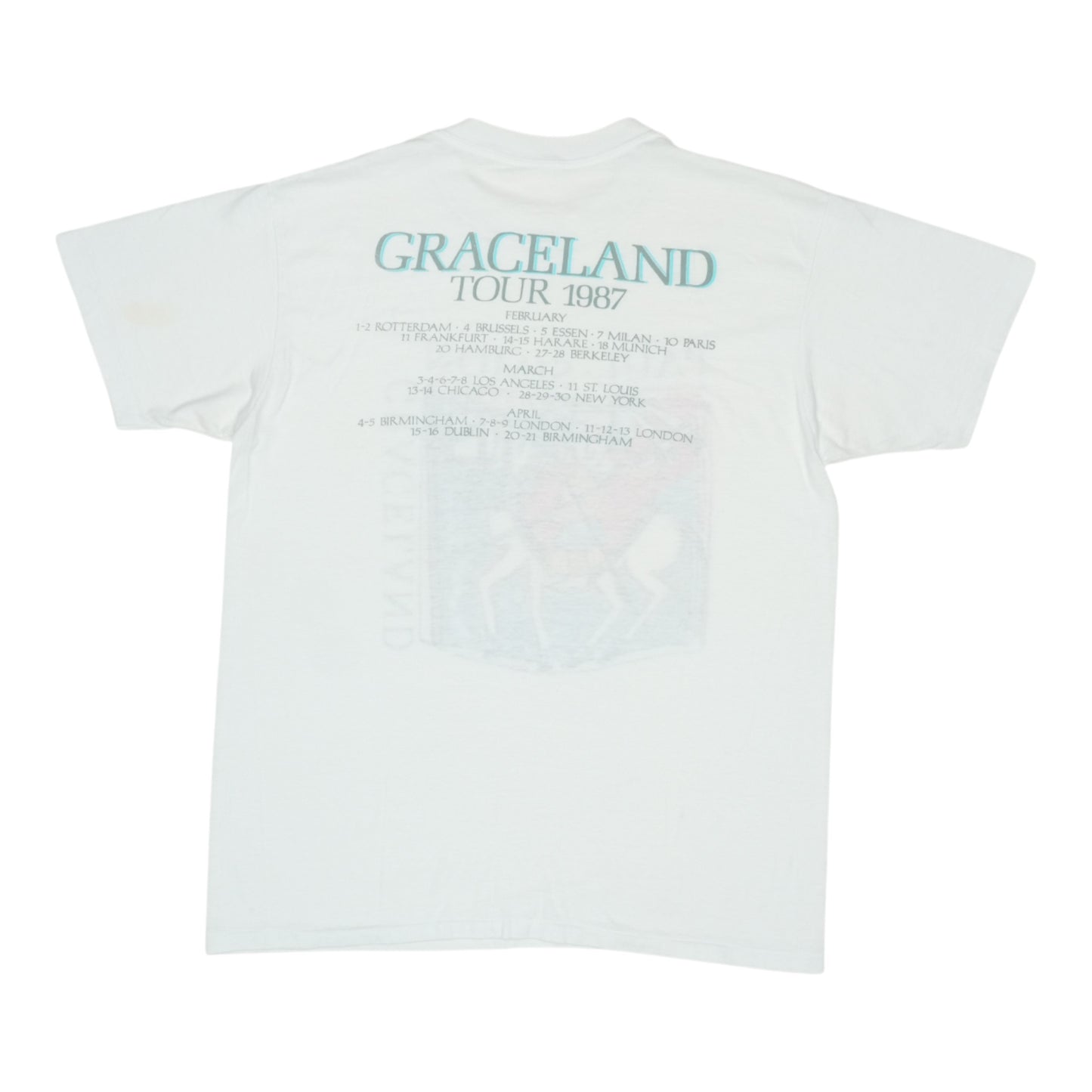 1987 Paul Simon Graceland Tour Shirt