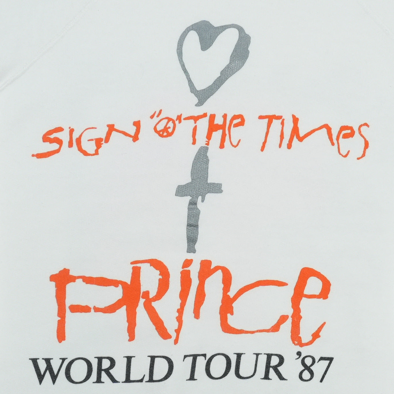 1987 Prince Sign O The Times World Tour Sweatshirt Detail 2