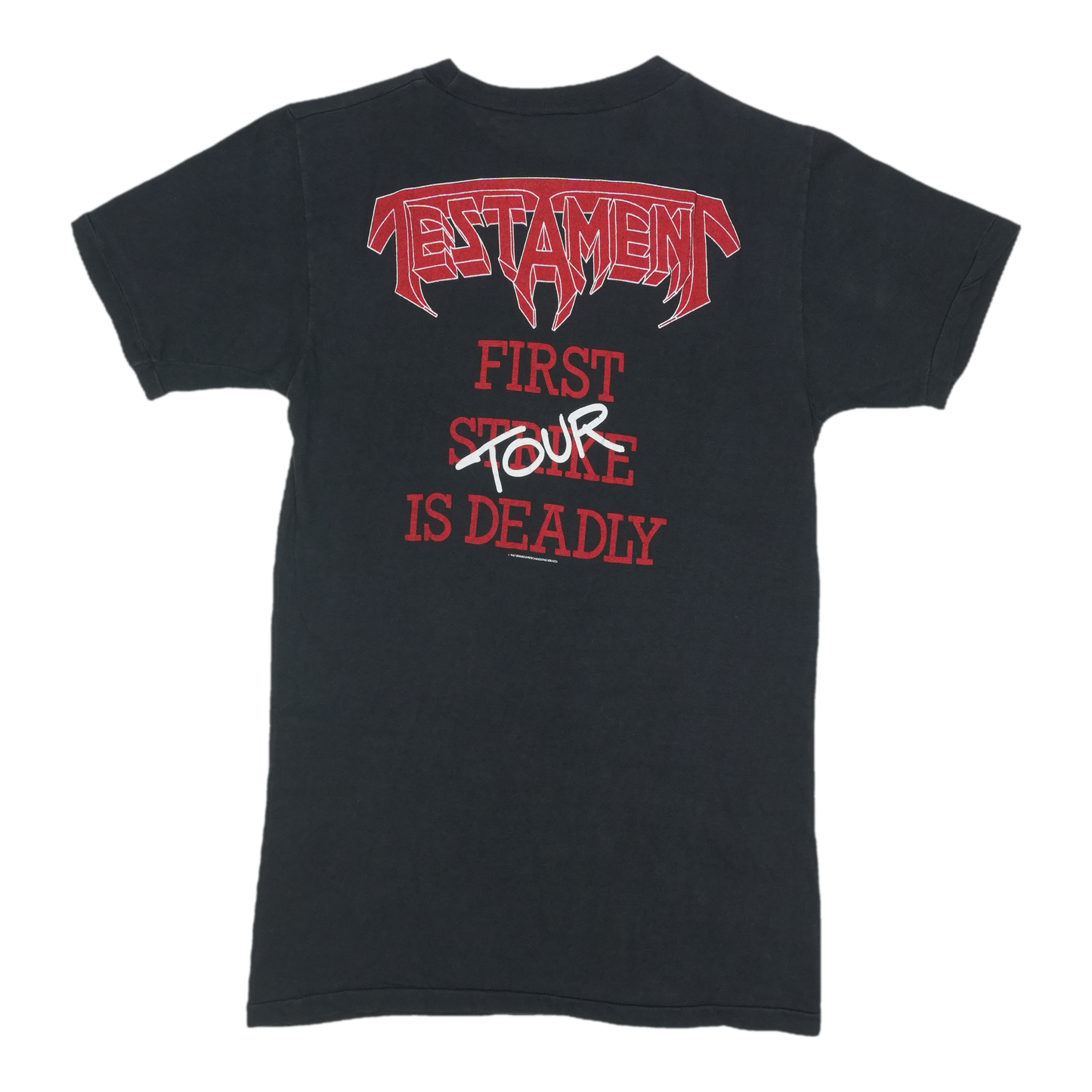 1987 Testament First Strike Tour Shirt Back