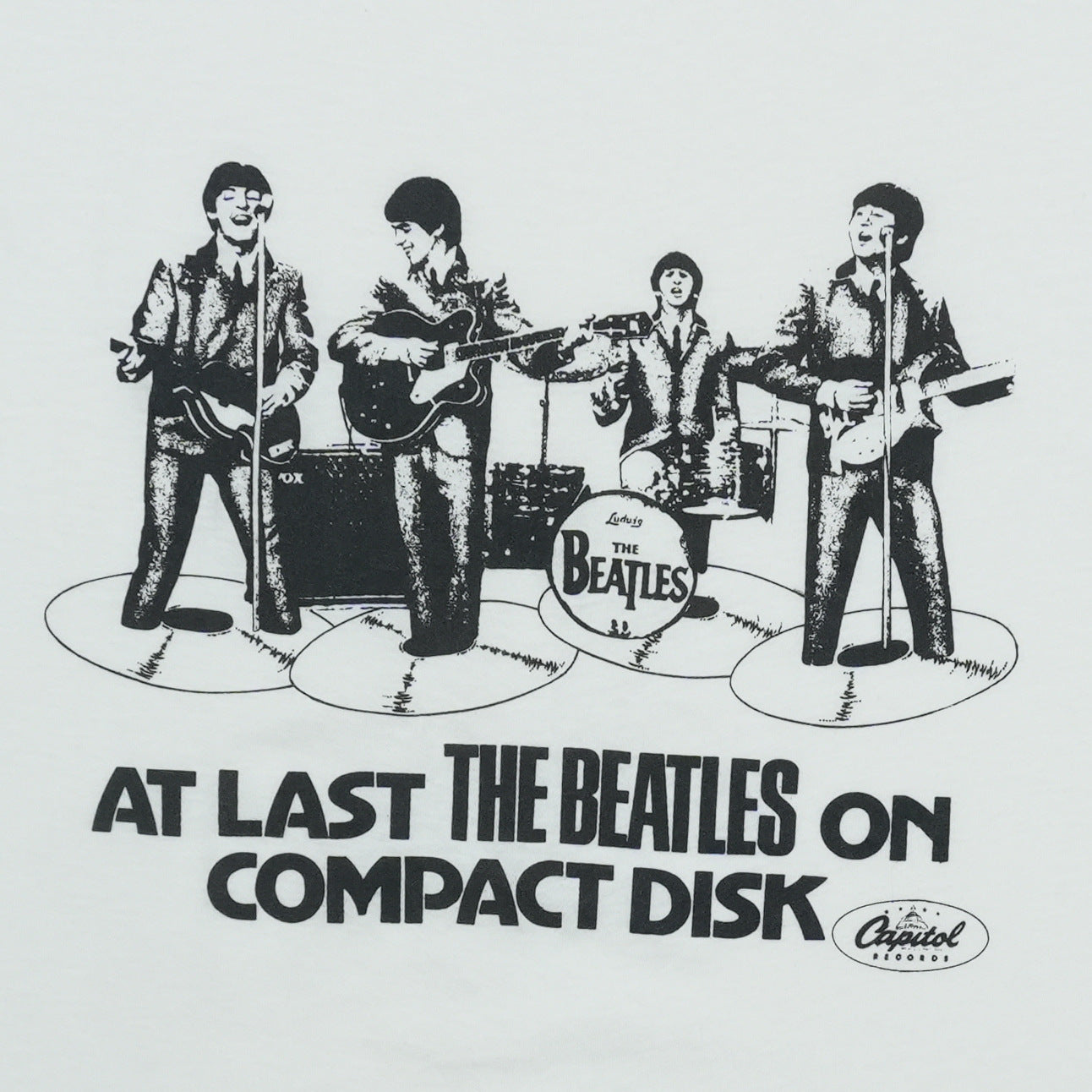 1987 The Beatles On Compact Disk Capitol Records Shirt Detail 1