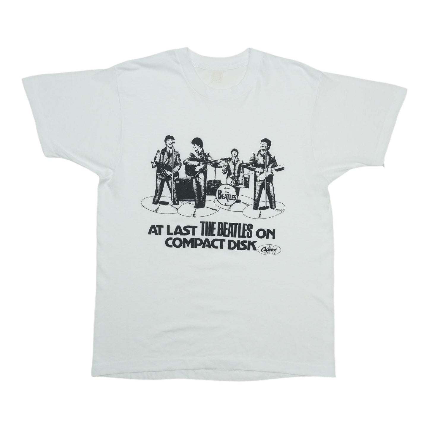 1987 The Beatles On Compact Disk Capitol Records Shirt Front