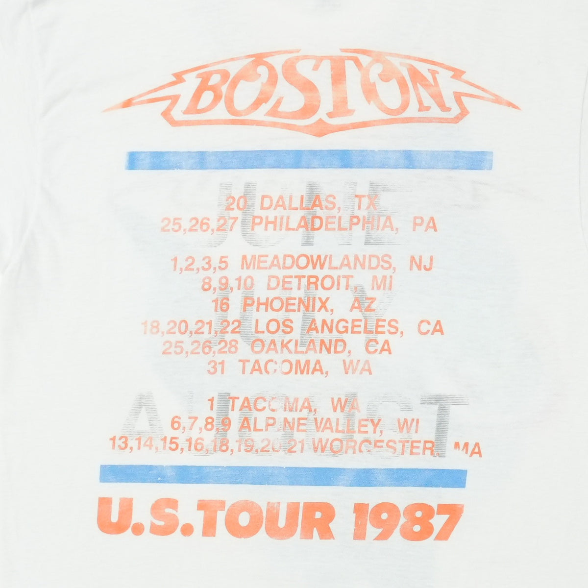 1987 Boston US Tour Shirt