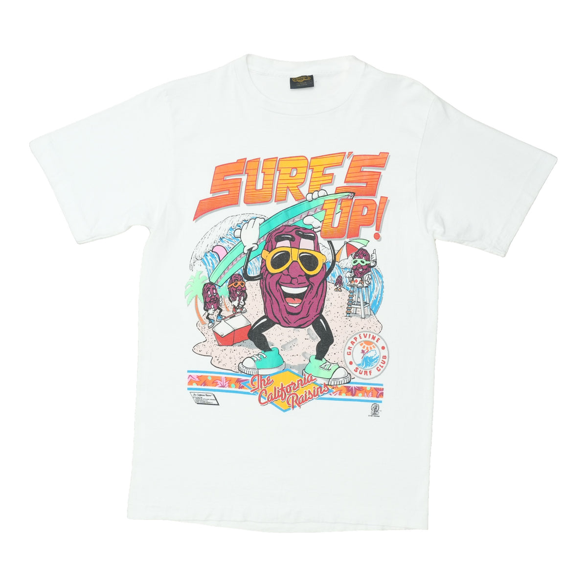 1987 California Raisins Surfs Up Shirt