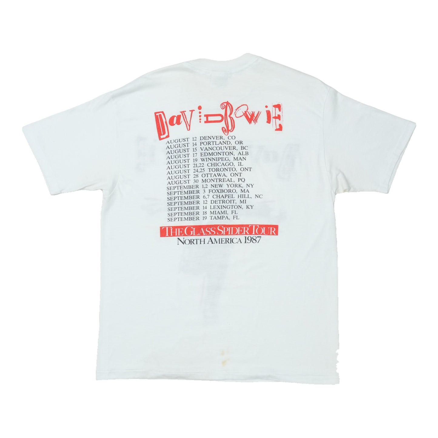 1987 David Bowie Glass Spider Tour Shirt