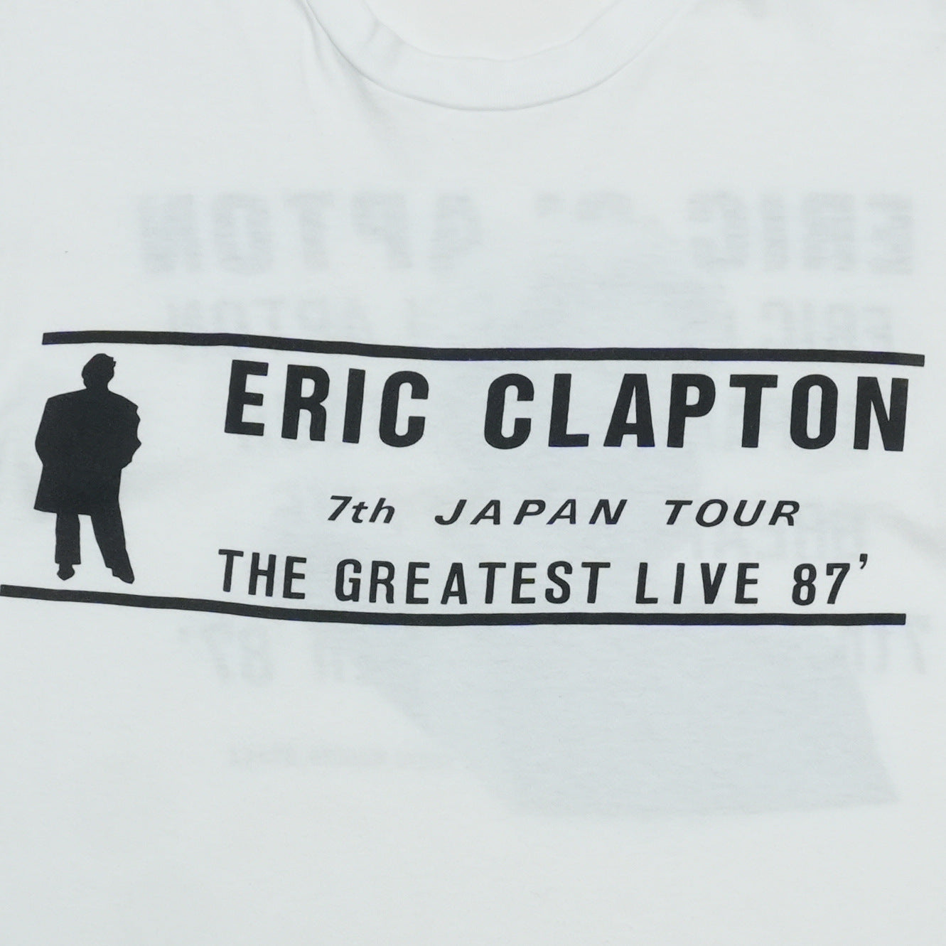 1987 Eric Clapton 7th Japan Tour The Greatest Live Shirt Tag