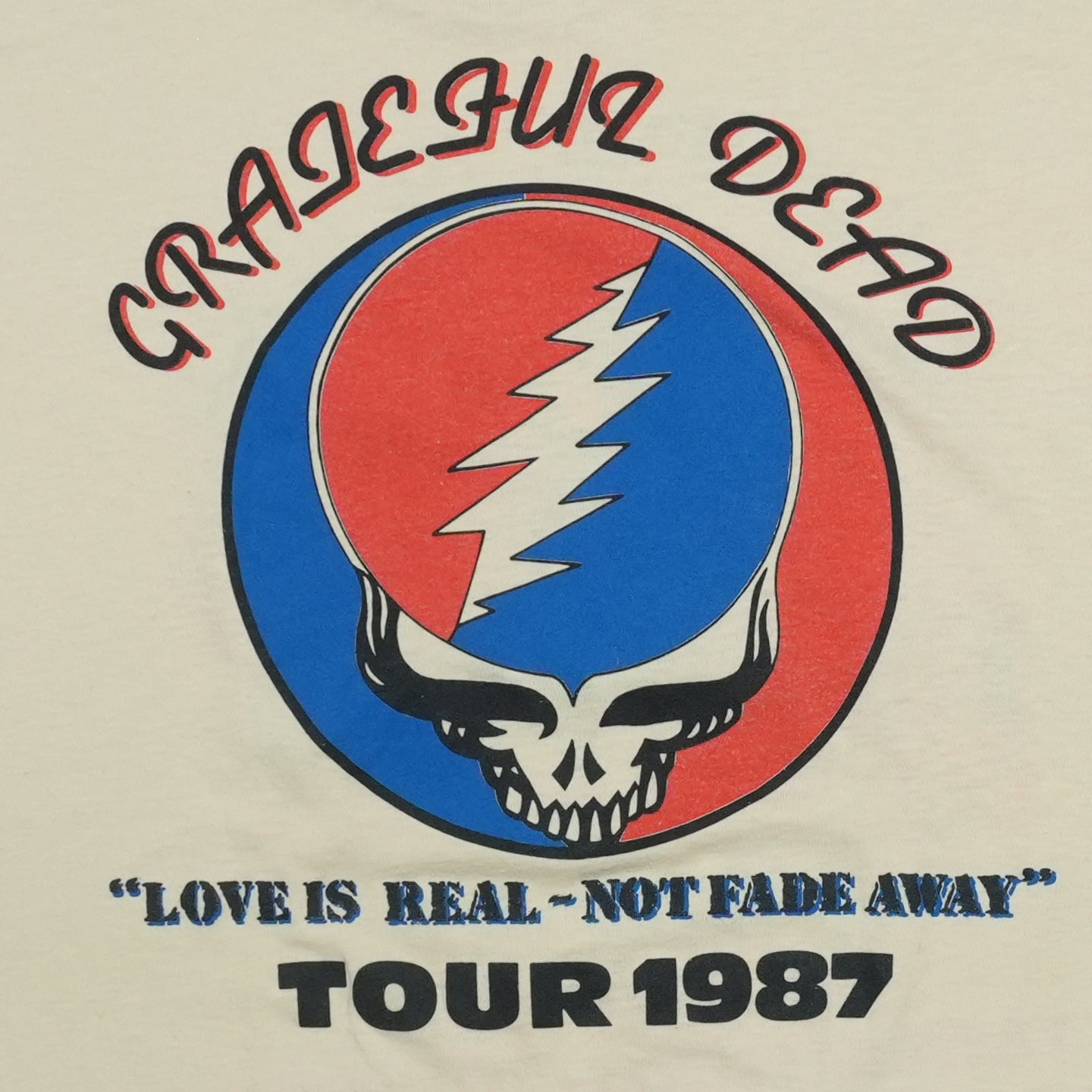 1987 Grateful Dead A Weekend at the Beach Ventura Concert Shirt Detail 4