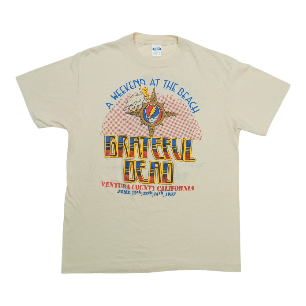 1987 Grateful Dead A Weekend at the Beach Ventura Concert Shirt Front