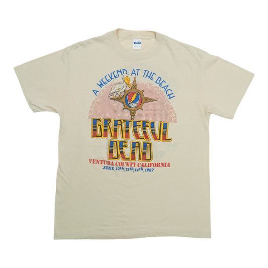 1987 Grateful Dead A Weekend at the Beach Ventura Concert Shirt Front
