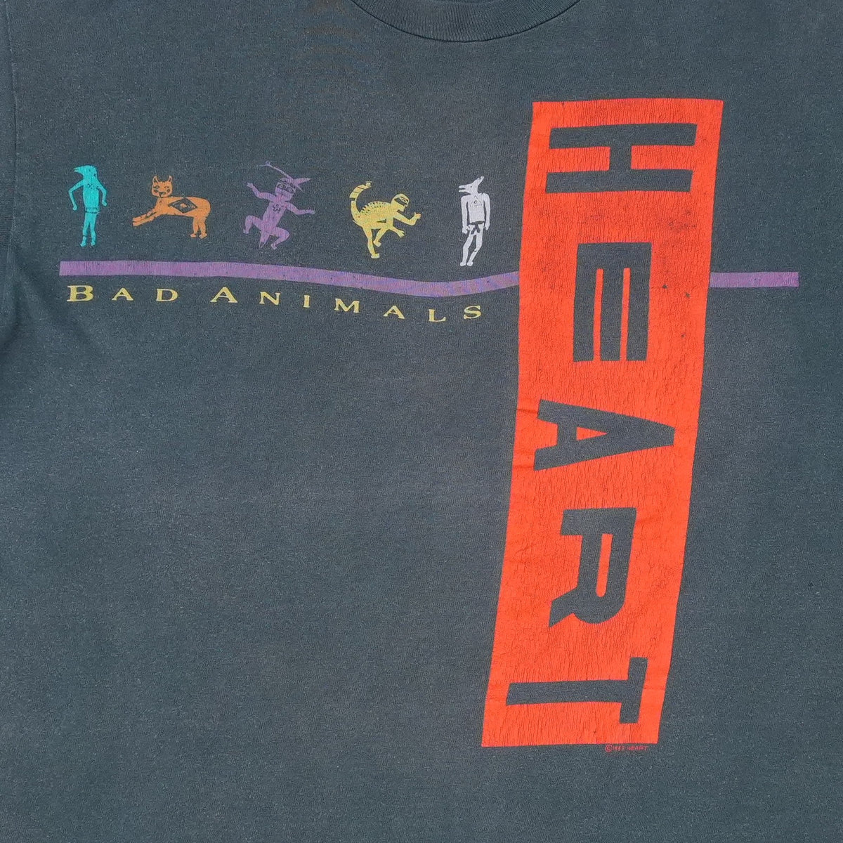 1987 Heart Bad Animals World Tour Shirt