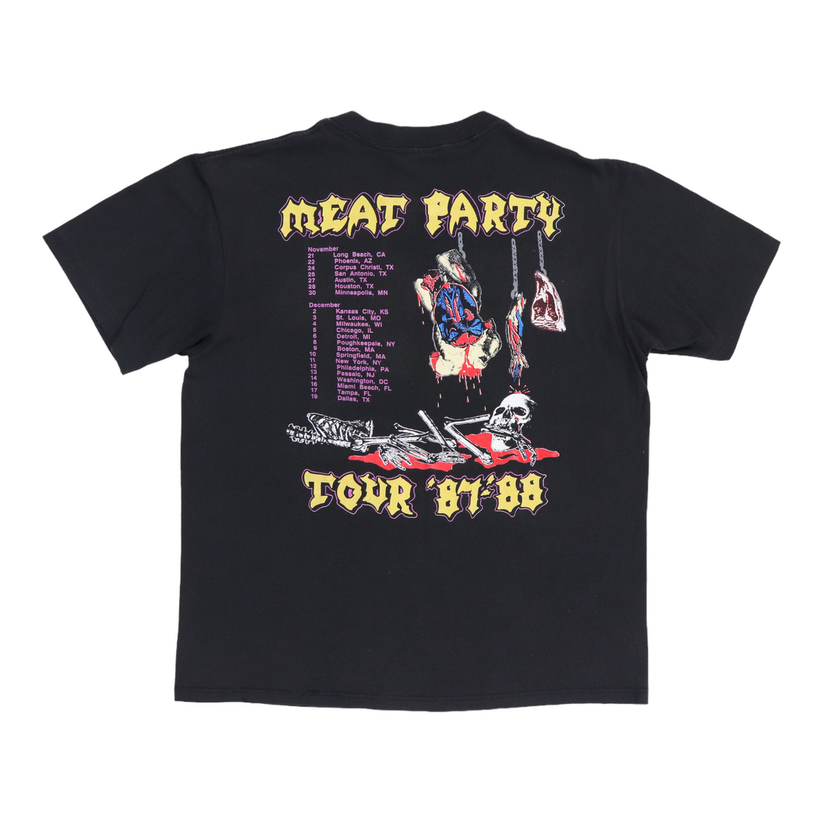 1987 Exodus Meat Party Tour Shirt | Authentic Vintage Tee – WyCo
