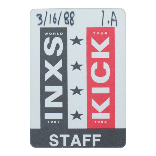 1987 INXS KICK Tour Backstage Pass