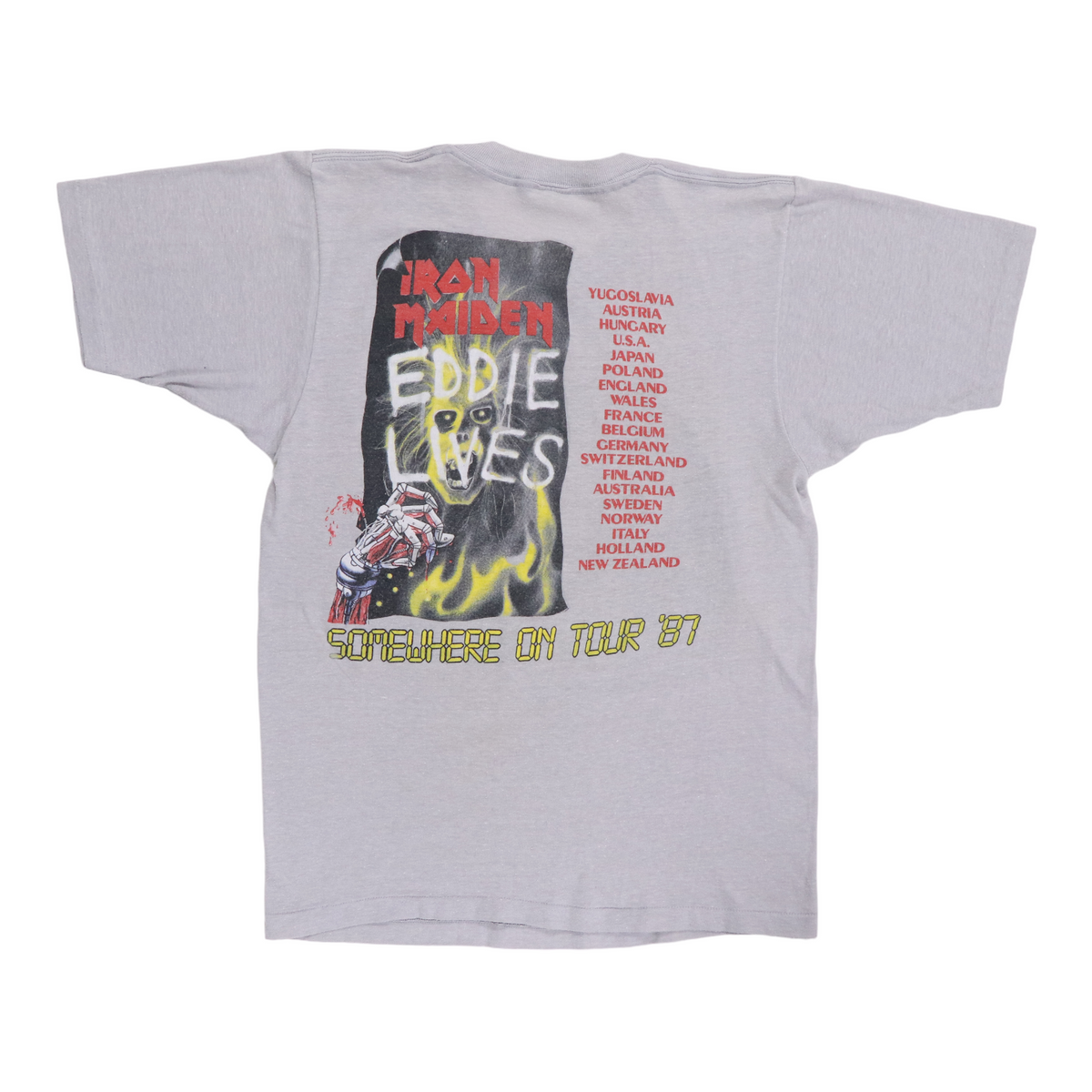 1987 Iron Maiden Somewhere On Tour Shirt | Authentic Vintage Tee