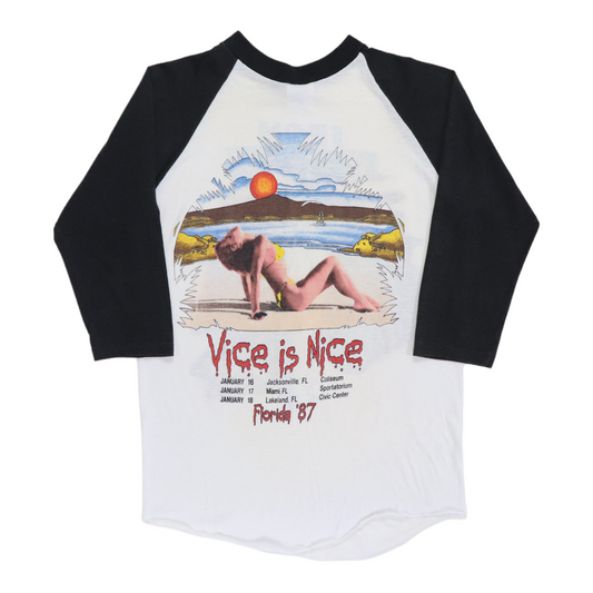 1987 Iron Maiden Vice Is Nice Tour Jersey Shirt