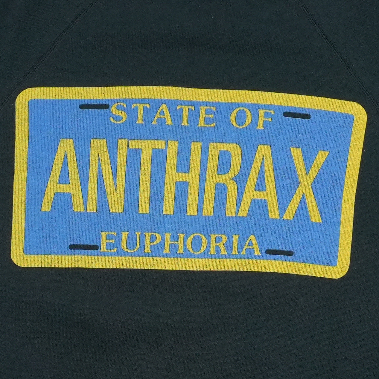 1988 Anthrax State Of Euphoria Tour Sweatshirt Detail 3