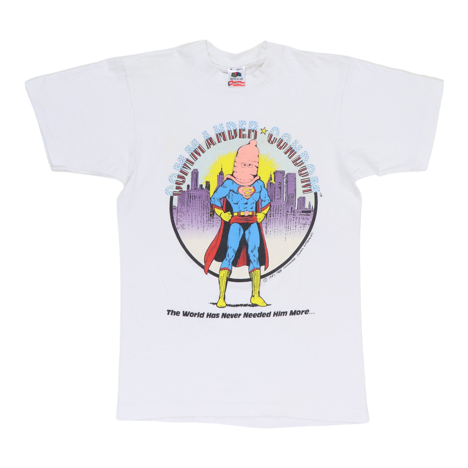 1988 Commander Condom Shirt | Authentic Vintage Tee – WyCo Vintage