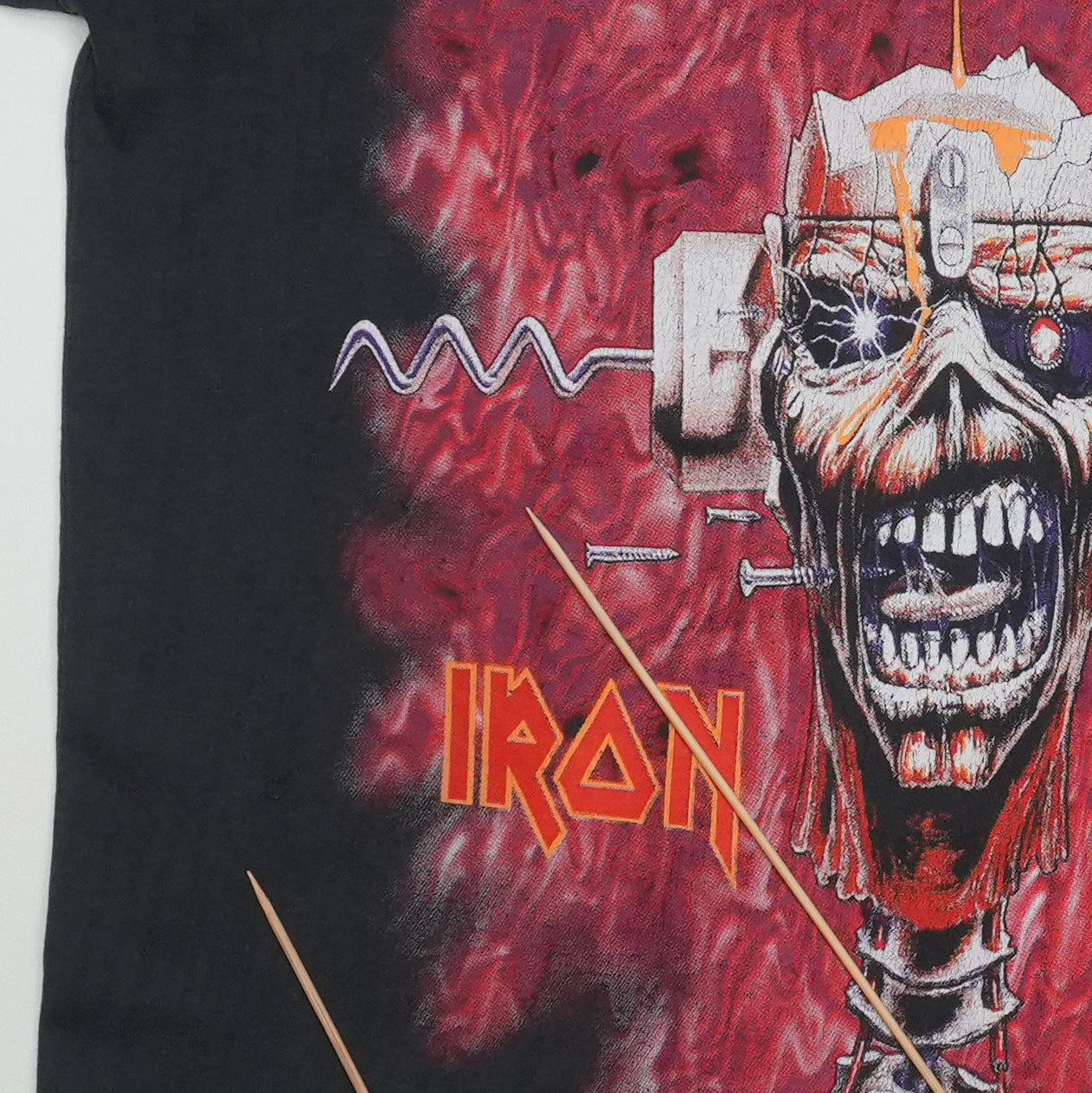 1988 Iron Maiden Can I Play With Madness Shirt Detail 5