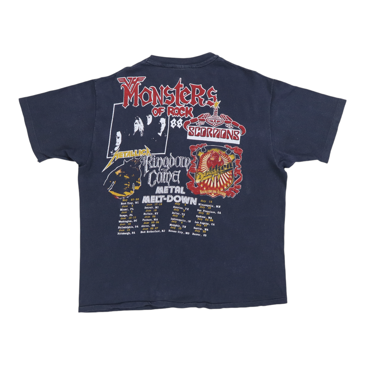 1988 Monsters Of Rock Metal Madness Tour Shirt | Authentic Vintage
