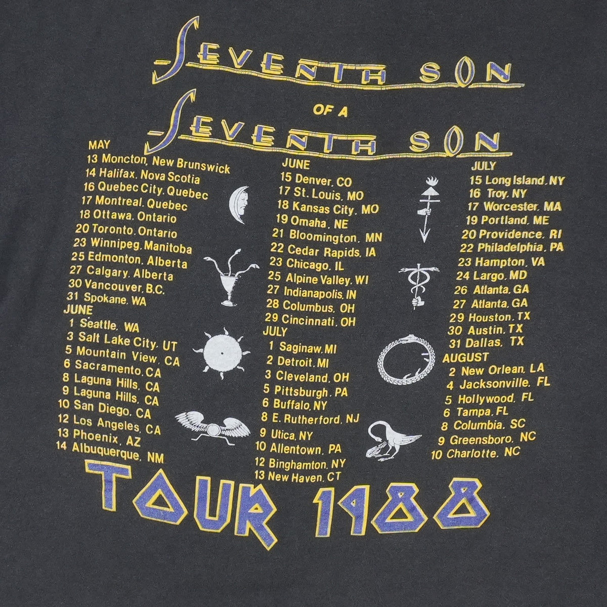 1988 Iron Maiden Seventh Son Of A Seventh Son Tour Shirt