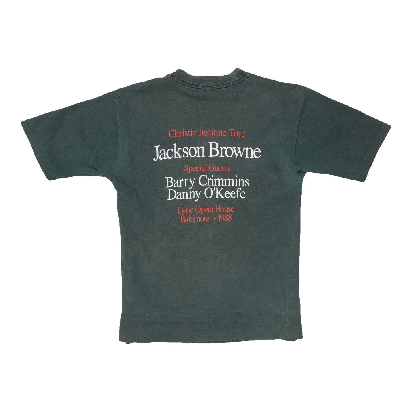 1988 Jackson Browne Christic Institute Tour Shirt