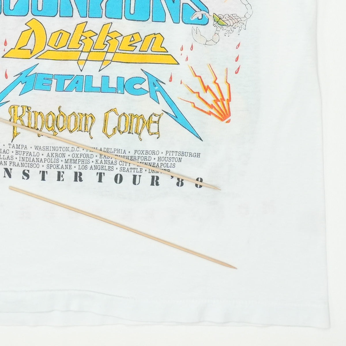 1988 Monsters of Rock Van Halen Metallica Tour Shirt