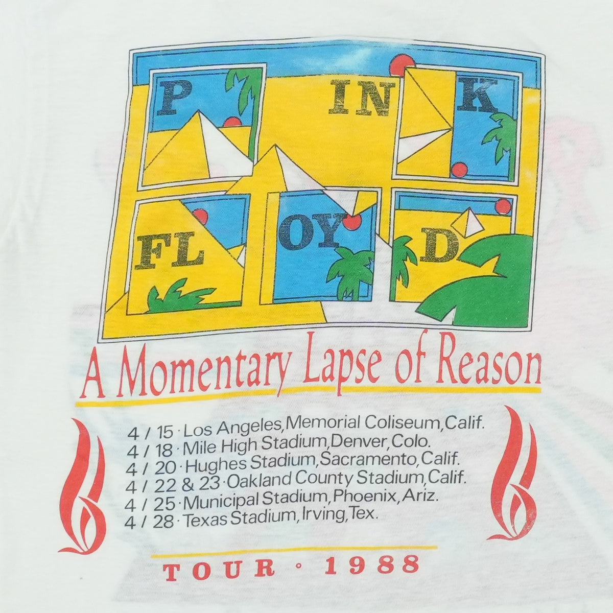 1988 Pink Floyd A Momentary Lapse Of Reason Tour Shirt