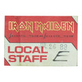 1988 Iron Maiden Seventh Tour Of A Seventh Tour Local Staff Pass front
