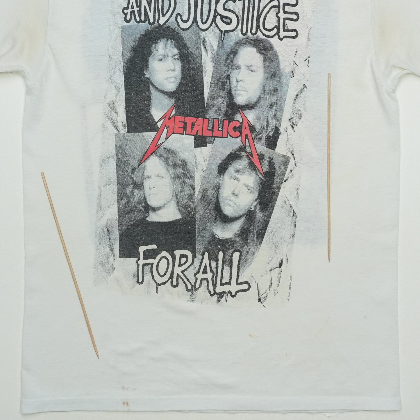 1988 Metallica And Justice For All Shirt Detail 3