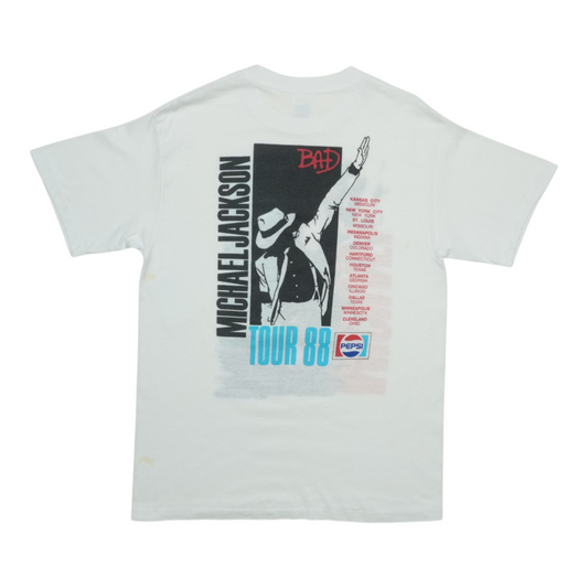 1988 Michael Jackson Bad Tour Shirt Back