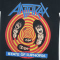 1989 Anthrax State Of Euphoria On Tour Shirt Detail 1