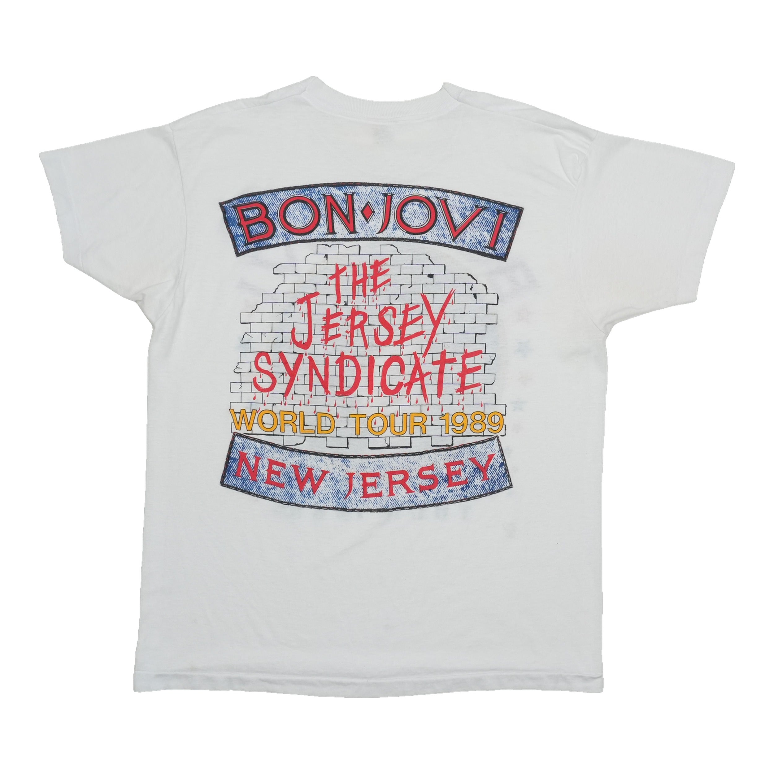 Buy 1989 Bon Jovi New Jersey Tour Shirt - Vintage T Shirt by WyCo