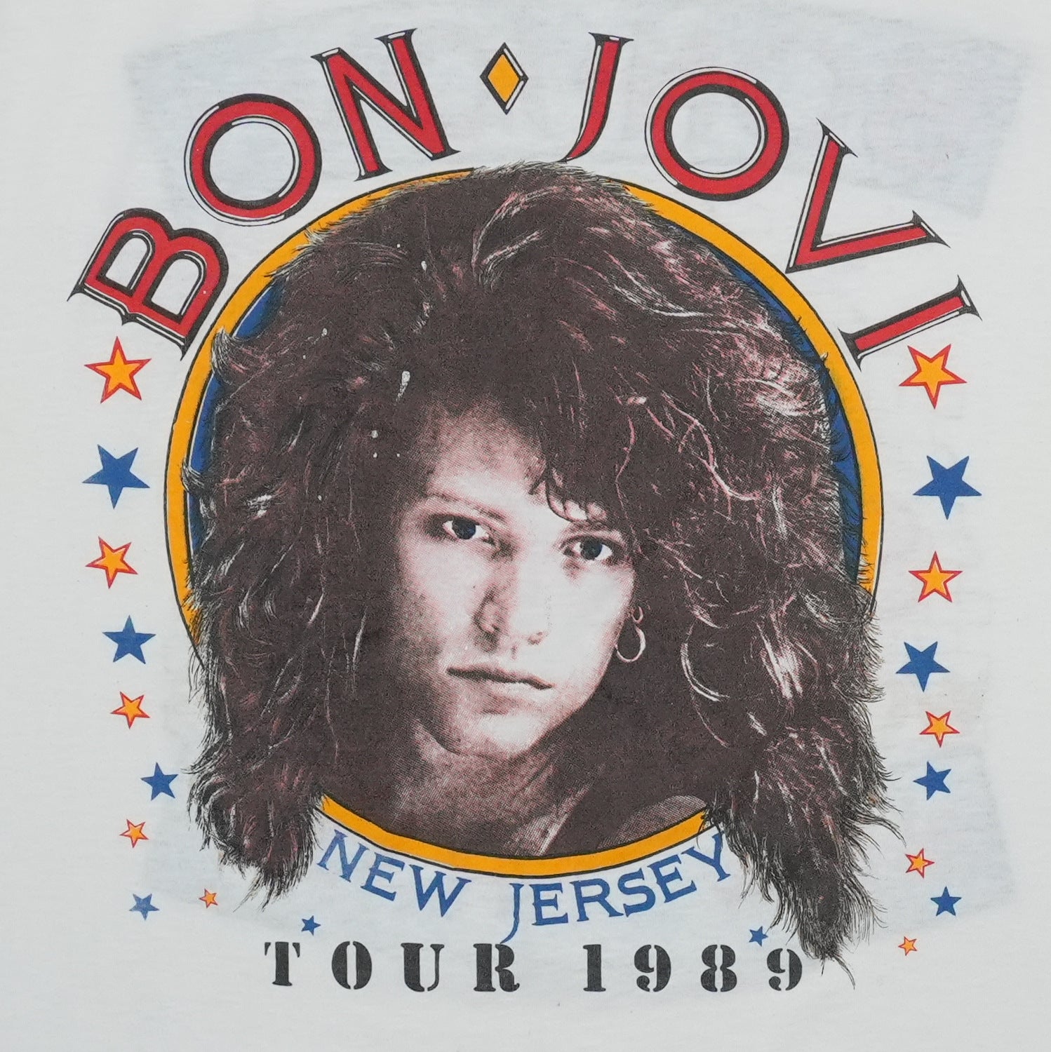 Buy 1989 Bon Jovi New Jersey Tour Shirt - Vintage T Shirt by WyCo