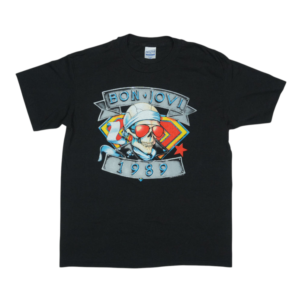 1989 Bon Jovi We're Back Kickin Ass Shirt