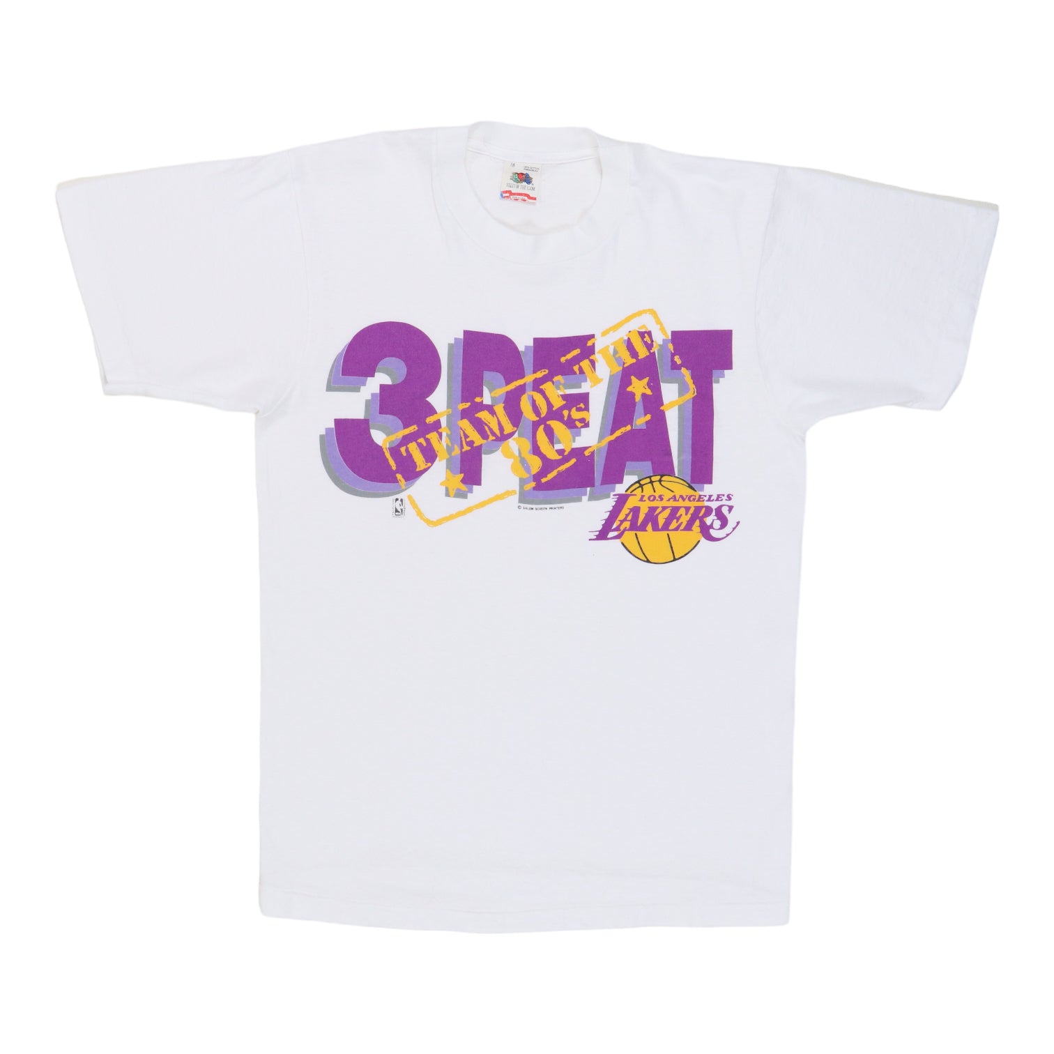 1989 Los Angeles Lakers 3 Peat Team Of The 80s Shirt WyCo Vintage
