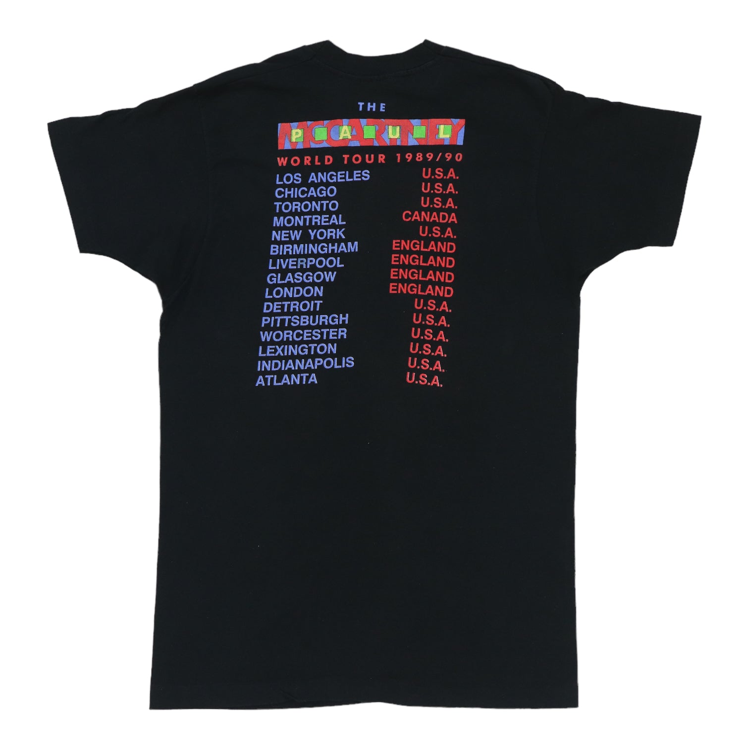 1989 Paul McCartney World Tour Shirt | Authentic Vintage Tee