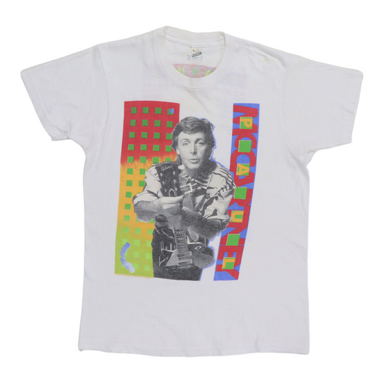 SCREEN STARS / Vintage/80s/PAUL McCARTNEY/1989 WORLD TOUR/Tシャツ/SIZE:L/WHT Original vintage 1989 Paul McCartney World Tour Shirt | WyCo Vintage