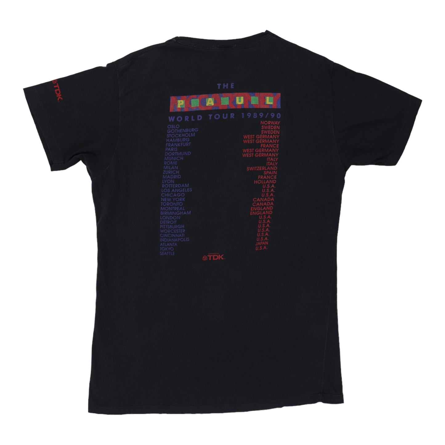 1989 Paul McCartney World Tour Shirt