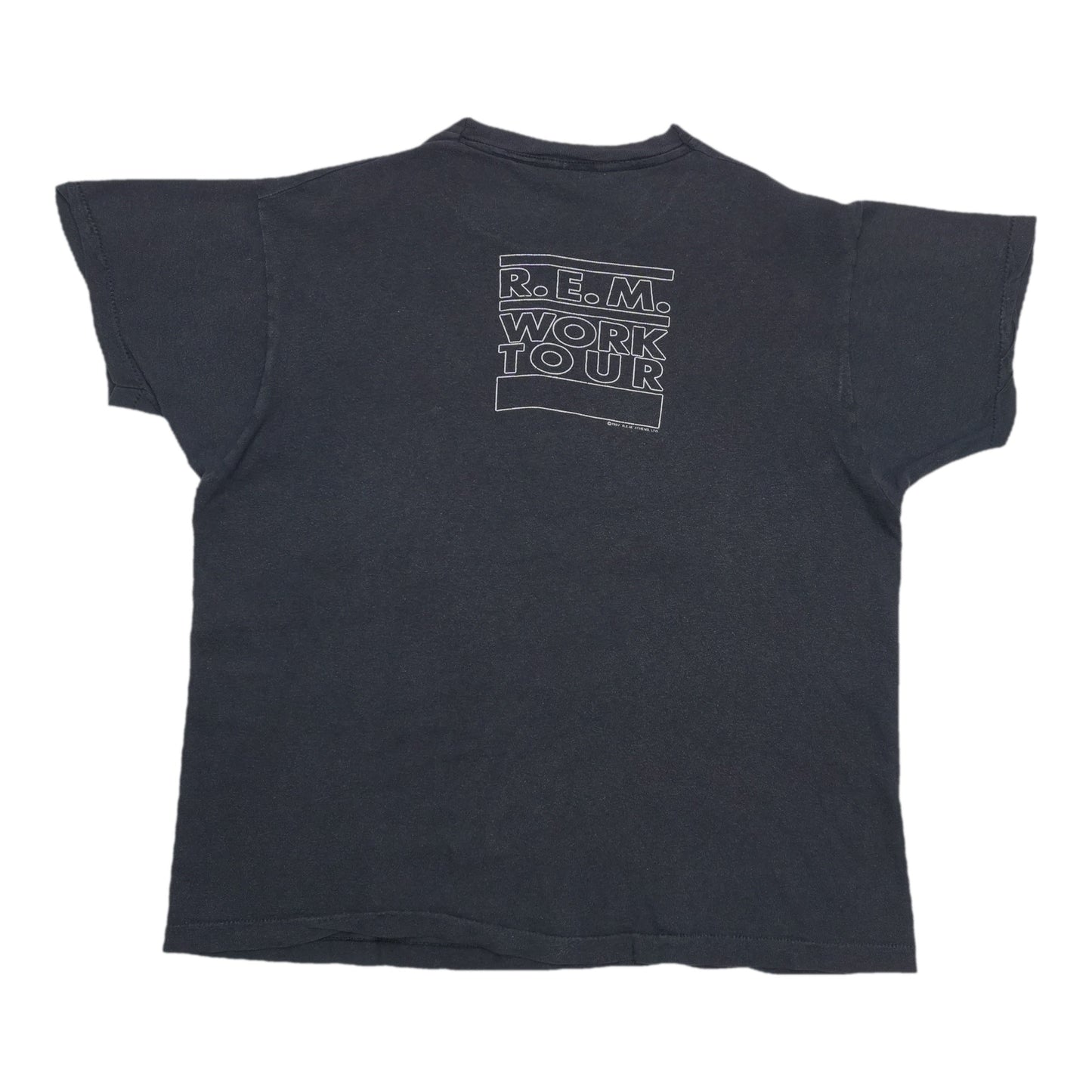 1989 R.E.M. Work Tour Shirt Back