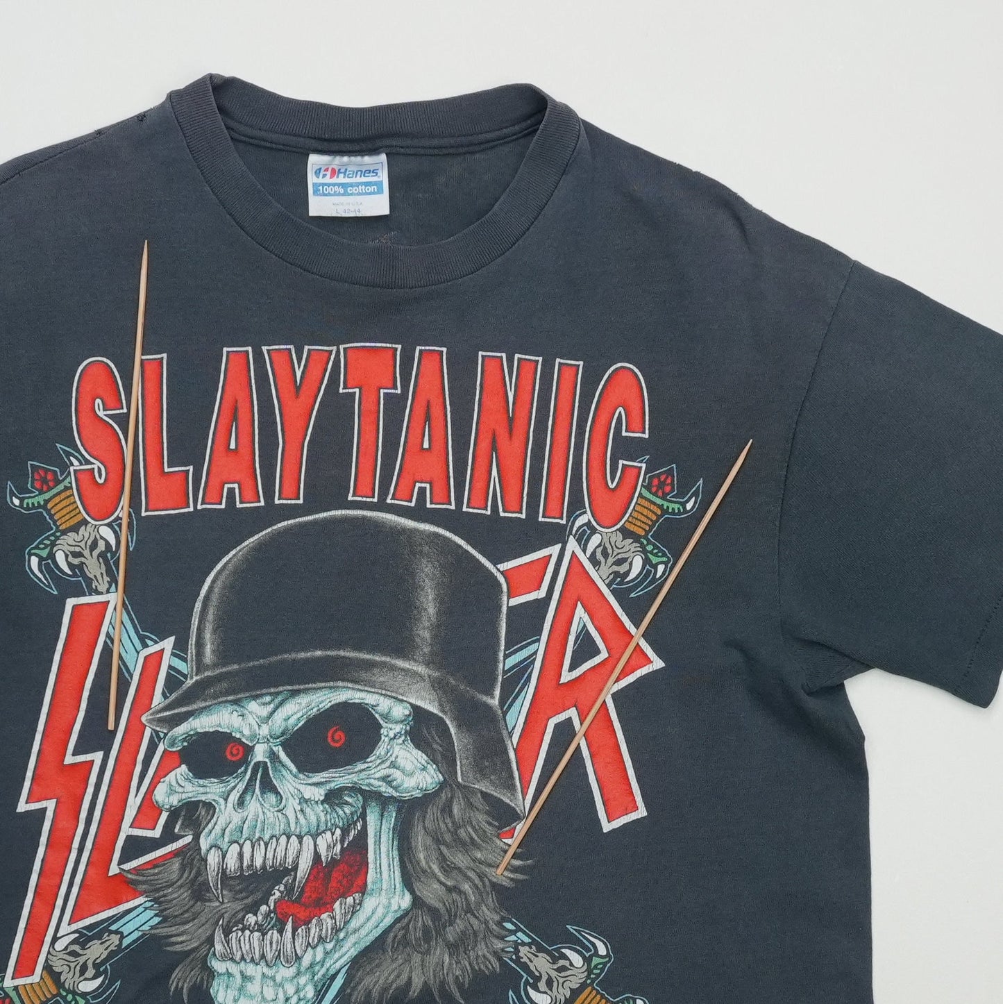 1989 Slayer South Of Heaven World Sacrifice Tour Shirt Detail 4