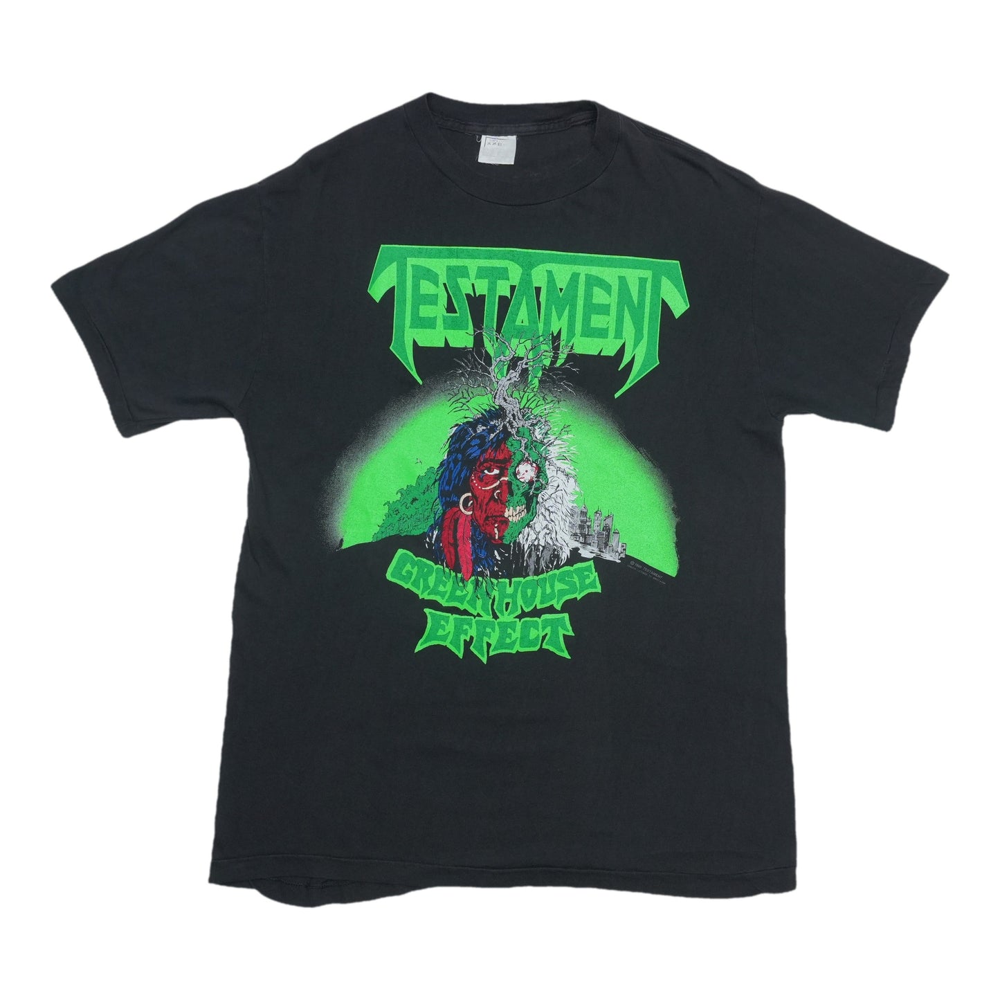 1989 Testament Greenhouse Effect Environmental Holocaust Tour Shirt Front