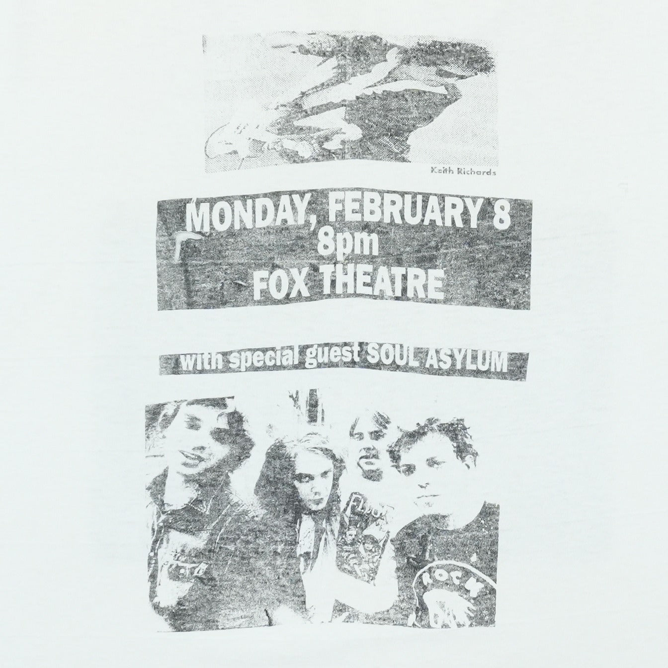 1989 Keith Richards And The X-Pensive Winos Concert Shirt