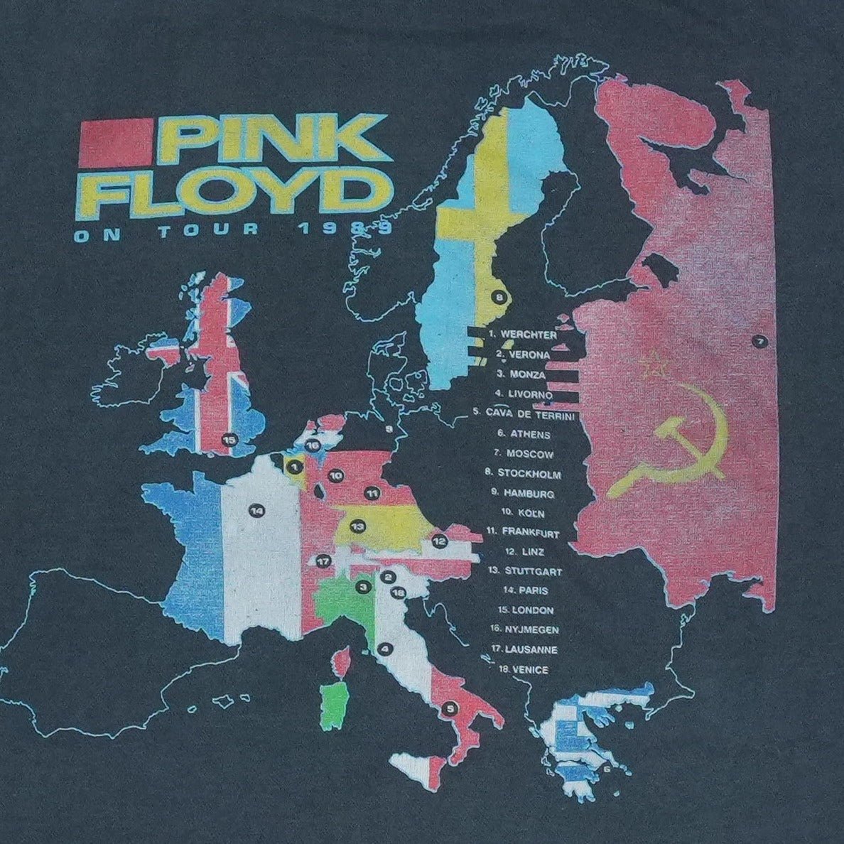 1989 Pink Floyd European Tour Shirt